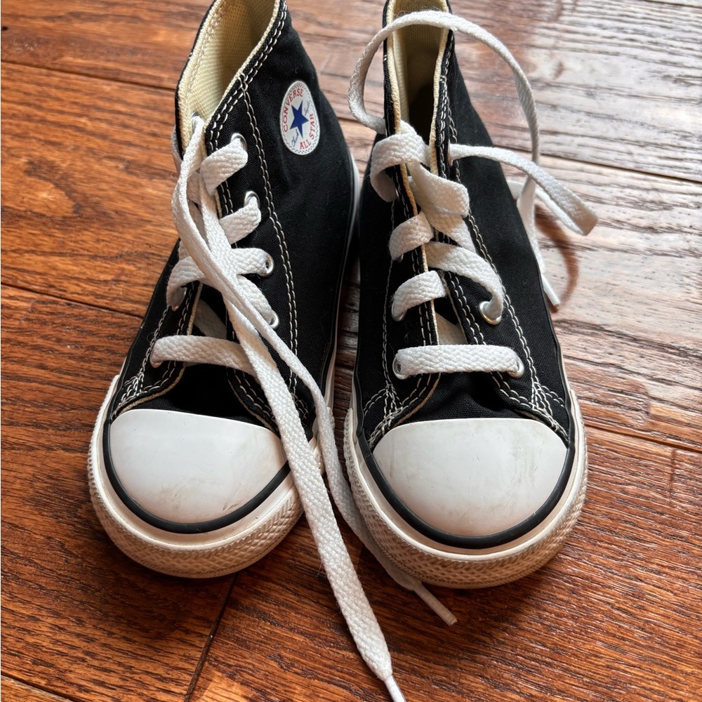 Converse Kids Black and White High-Top Sneakers